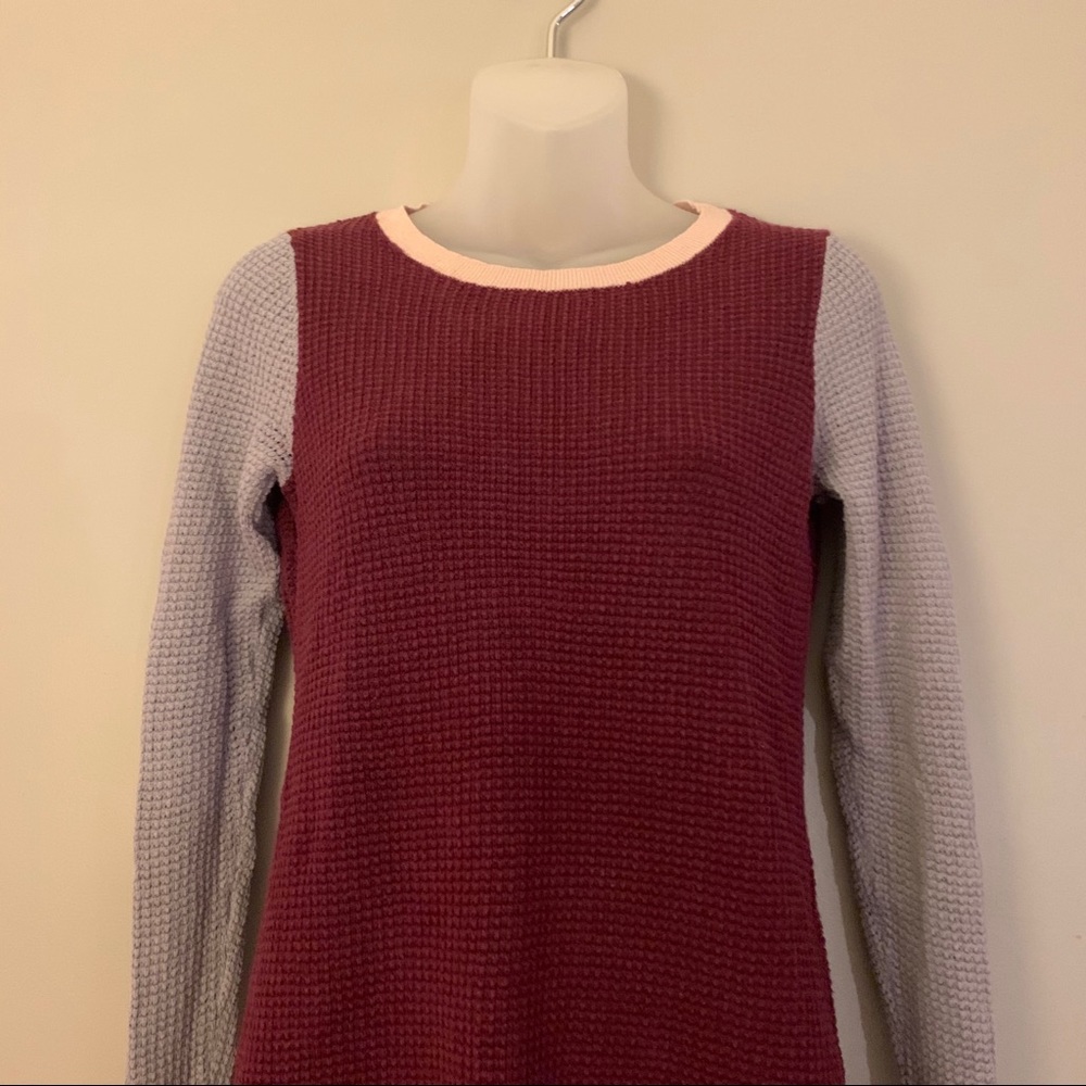 LOGO by Lori Goldstein  Waffle Top With Lace - Picture 3 of 6